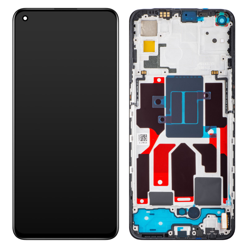 Realme GT LCD displej + dotyková plocha + rám černá - originál