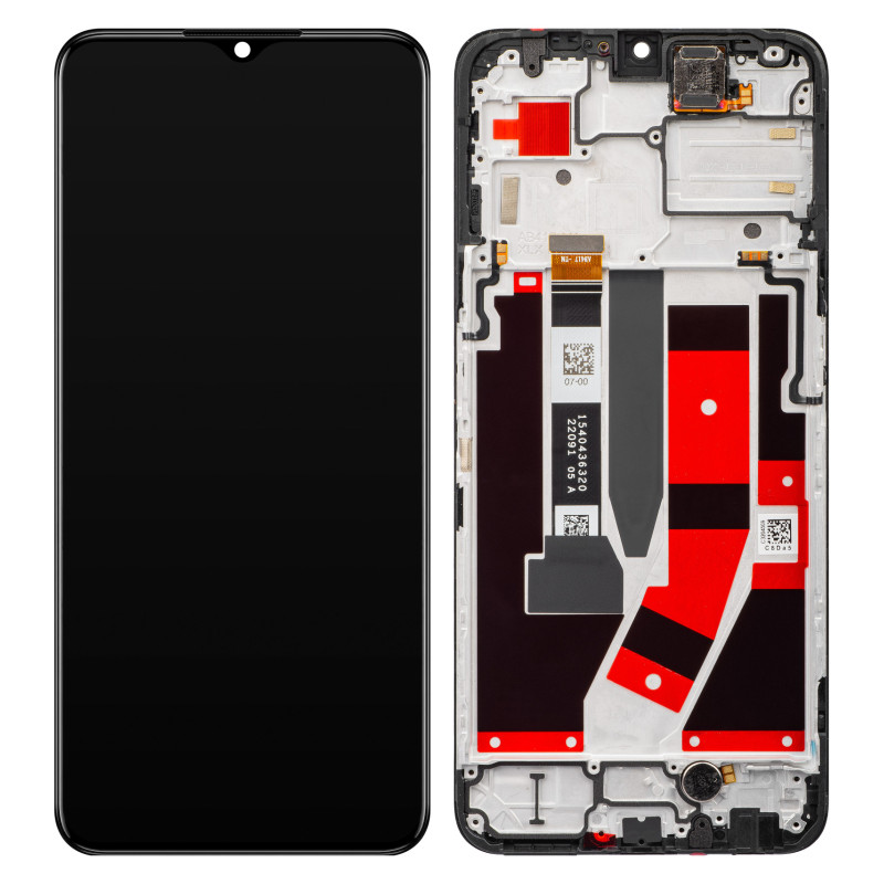 Realme Narzo 50 5G LCD + touch screen + front panel schwarz - original