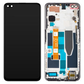 Realme X50 5G LCD displej + dotyková plocha + rám černá - originál