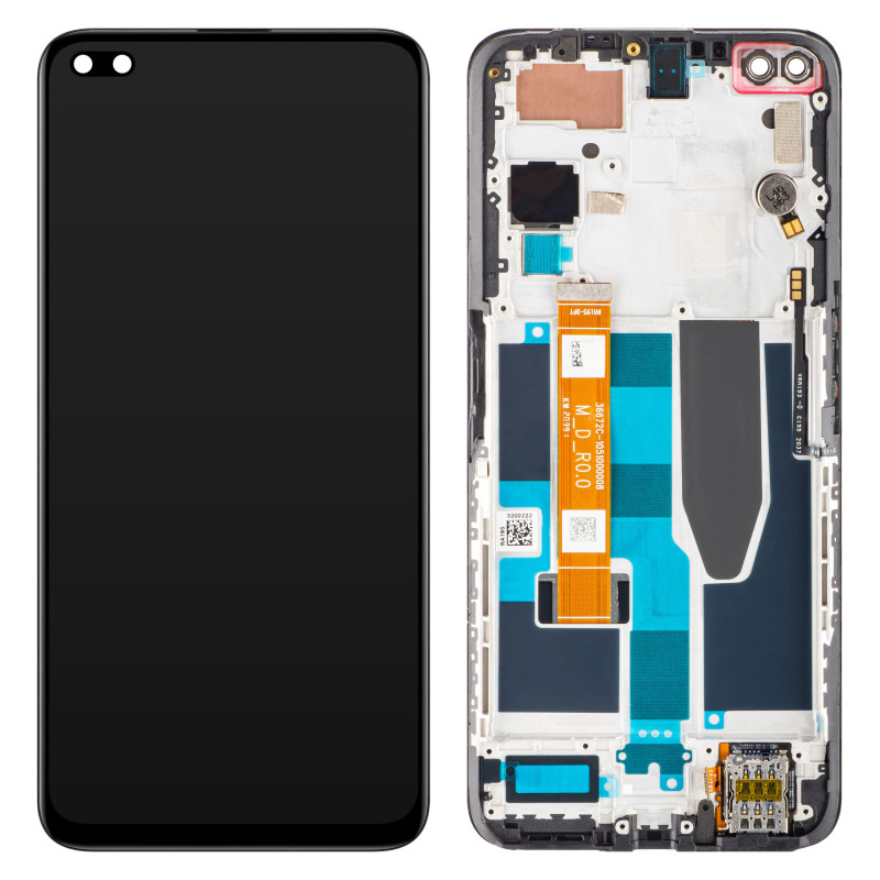 Realme X50 5G LCD + touch screen + front panel black - original