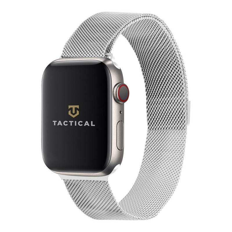 Tactical 338 Loop Magnetic Stainless Steel Band for Apple Watch 1/2/3/4/5/6/7/8/9/SE 38/40/41mm silber