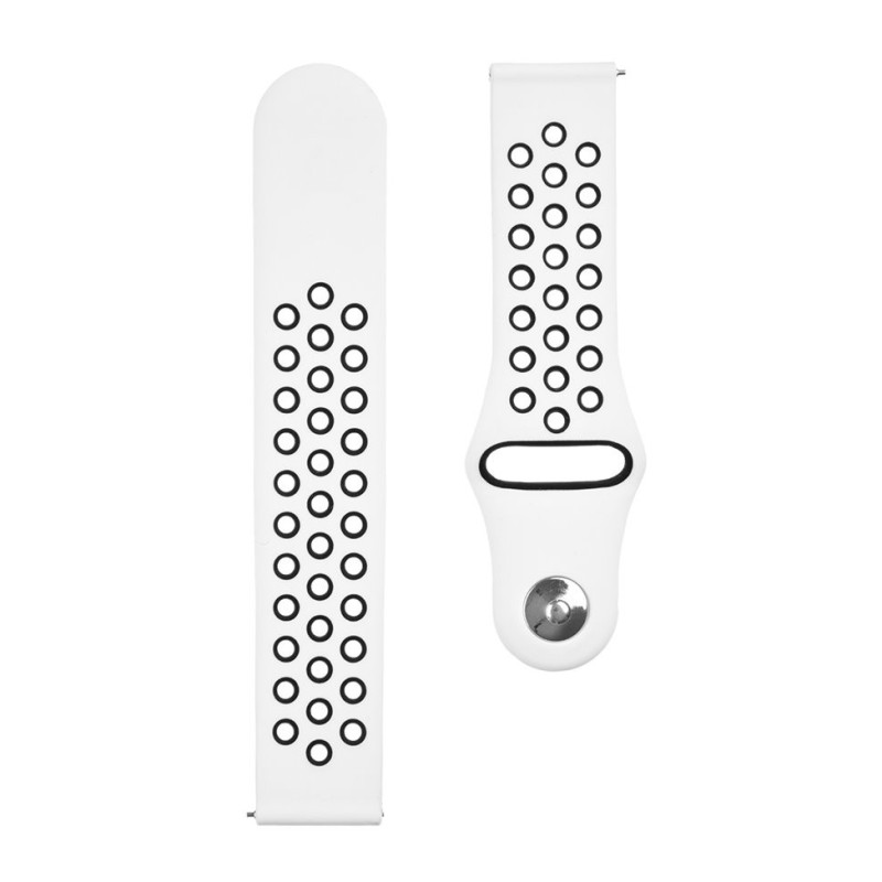 Tactical 703 Double Silicone Band 20mm White/Black