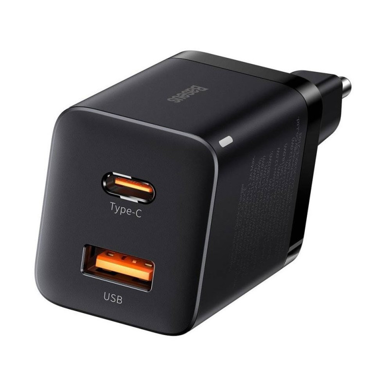 Baseus CCSUPP-E01 Super Si Quick Charger USB + USB-C 30W schwarz