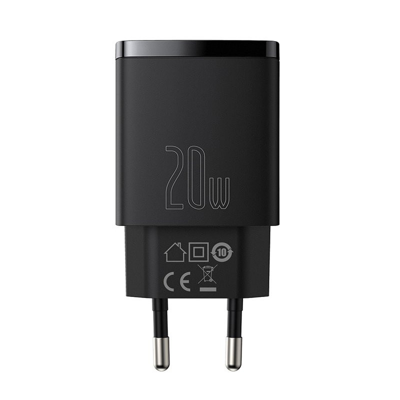 Baseus CCXJ-B01 Compact Quick Charger USB/USB-C 20W schwarz