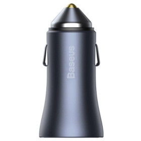 Baseus TZCCJD-0G Golden Contactor Nabíjačka do auta Dual Quick Charger USB 40W Dark Gray