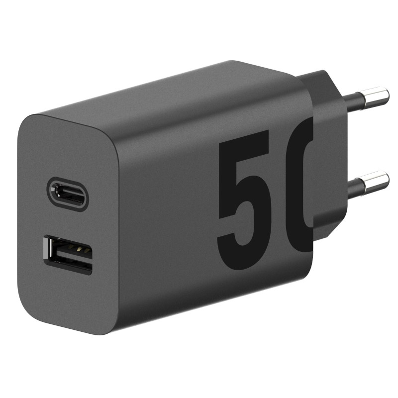 MC-502 Motorola USB-C + USB-A 50W Cestovní nabíječka (Service Pack) černá