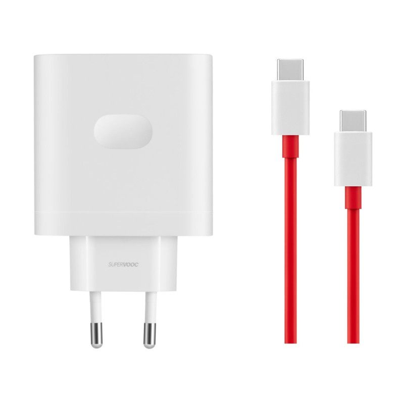 OnePlus SuperVOOC Charger 160W USB-C Travel Charger + USB-C cabel white