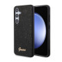 Guess PC/TPU Glitter Flakes Metal Logo pouzdro pre Samsung Galaxy S24+ černá