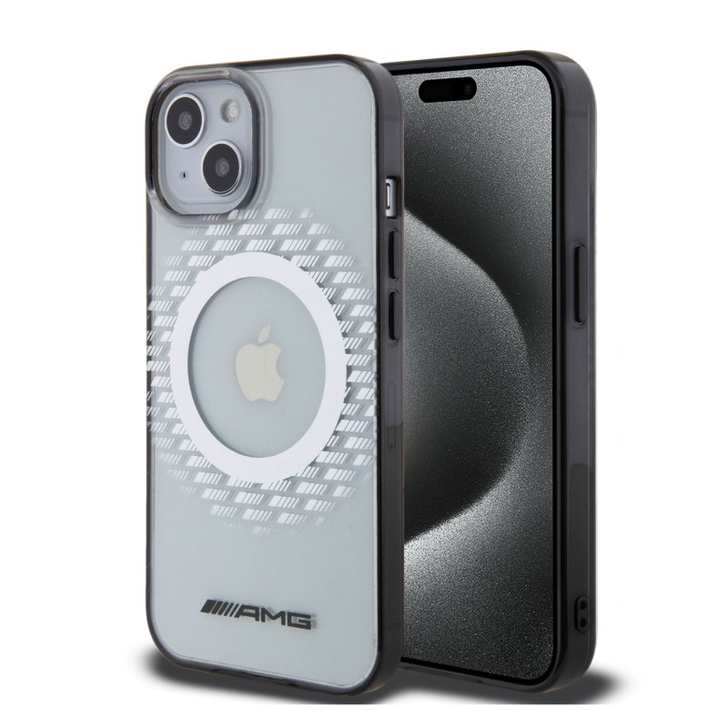 AMG PC/TPU Rhombuses MagSafe Case for iPhone 15 transparent