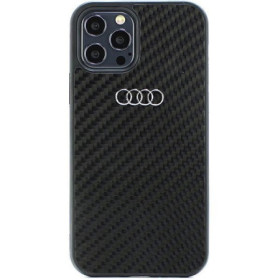 Audi Carbon Fiber pouzdro pro iPhone 12/12 Pro černá