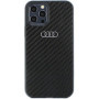 Audi Carbon Fiber Case Phone 12/12 Pro schwarz