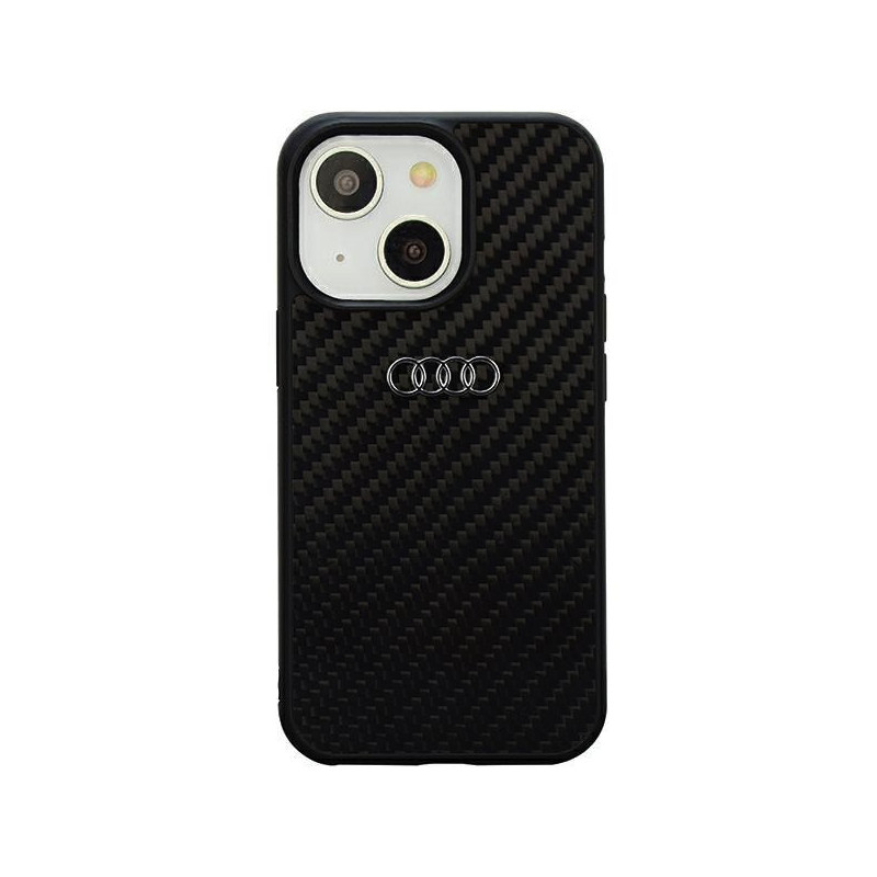Audi Carbon Fiber pouzdro pro iPhone 14 černá