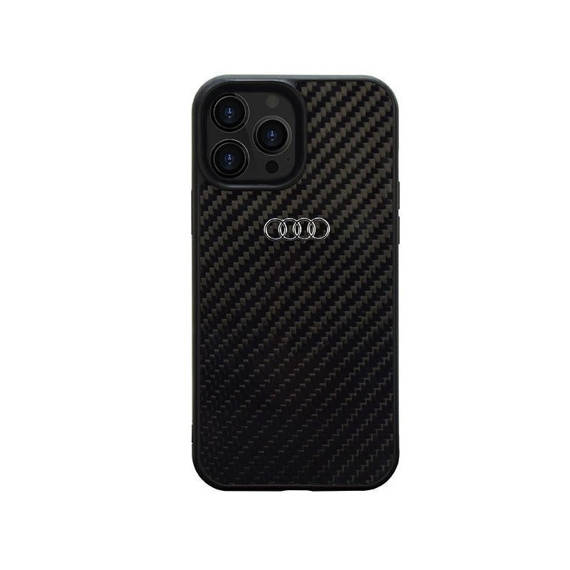 Audi Carbon Fiber Case Phone 14 Pro Max black