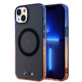 BMW "M" Collection IML Gradient Bumper MagSafe Case for iPhone 15 Plus grau