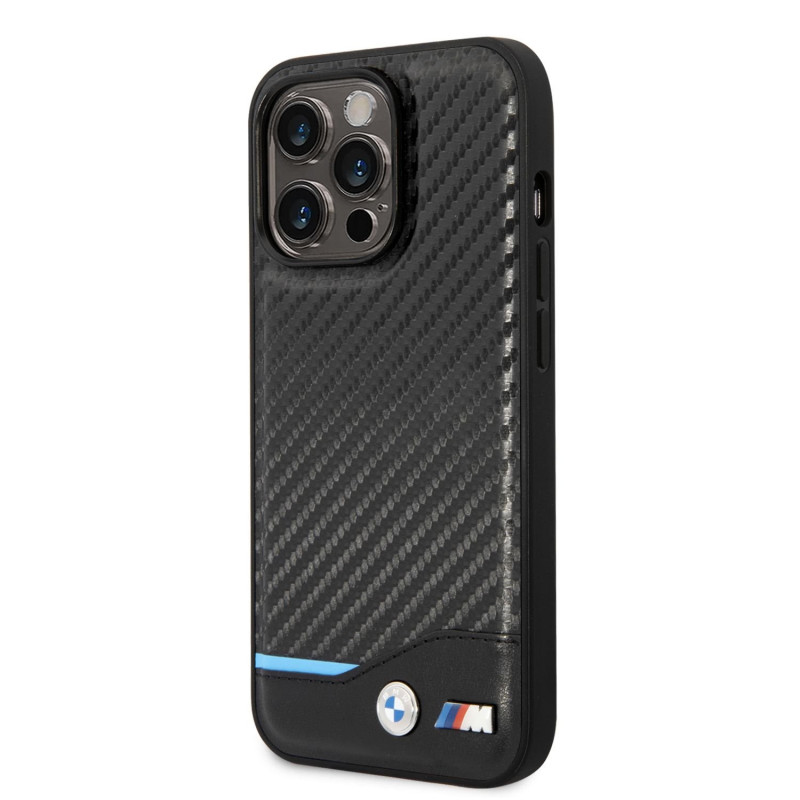 BMW M PU Carbon Line Case for iPhone 14 Pro Max schwarz