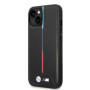 BMW M Tricolor Stripe pouzdro pro iPhone 14 Plus černá