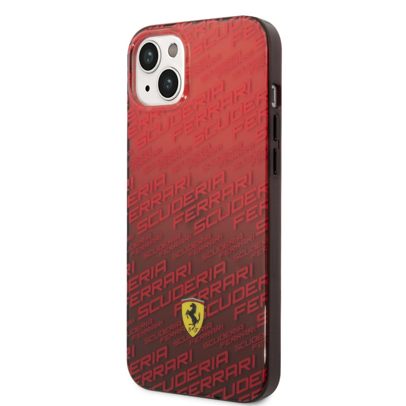 Ferrari Gradient Allover pouzdro pro iPhone 14 Plus červená
