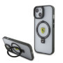 Ferrari Ring Stand MagSafe Case for iPhone 15 transparent/black Outline