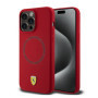 Ferrari Silicone Scuderia MagSafe Case for iPhone 15 Pro Max piros