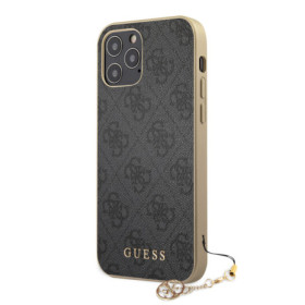 Guess 4G Charms pouzdro pro iPhone 12/12 Pro 6.1 šedá