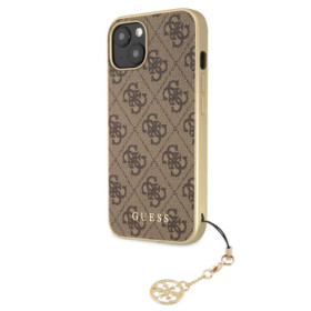 Guess 4G Charms Case for iPhone 13 brown