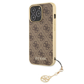 Guess 4G Charms Case for iPhone 13 Pro Max brown