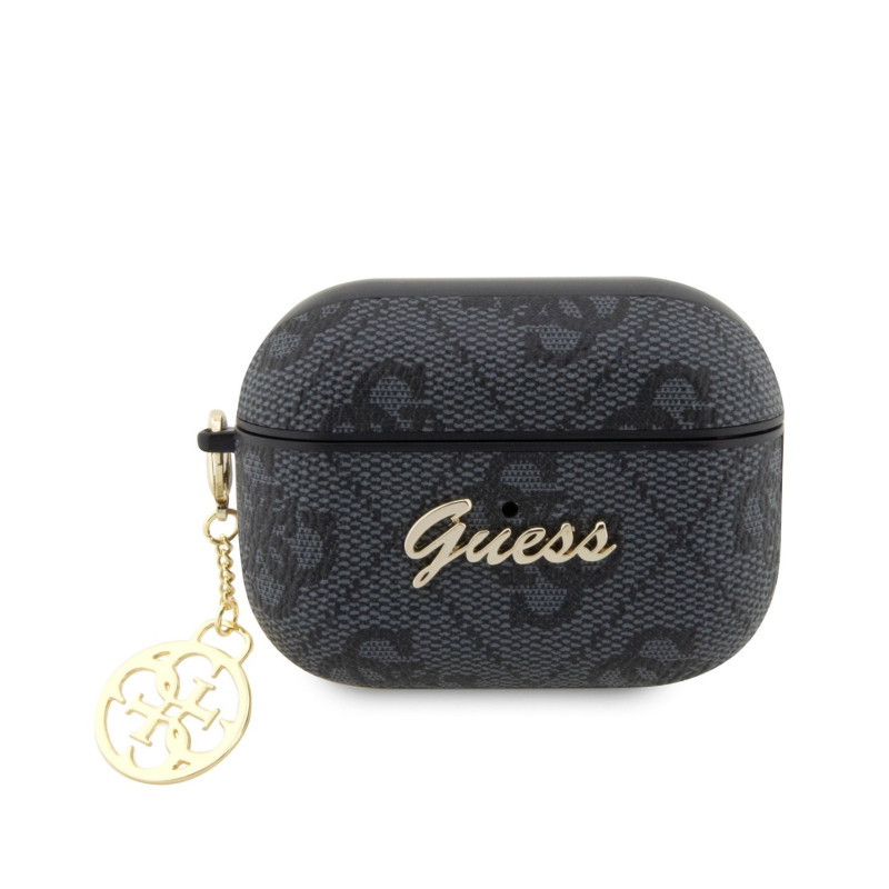 Guess 4G Script PC/PU Charms Pouzdro pro AirPods Pro 2 šedá