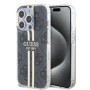 Guess IML 4G Stripe Case for iPhone 15 Pro schwarz