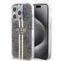 Guess IML 4G Stripe Case for iPhone 15 Pro braun