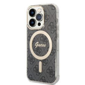 Guess IML 4G MagSafe Case for iPhone 14 Pro schwarz