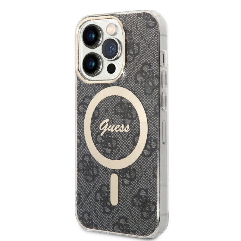 Guess IML 4G MagSafe Case for iPhone 14 Pro schwarz