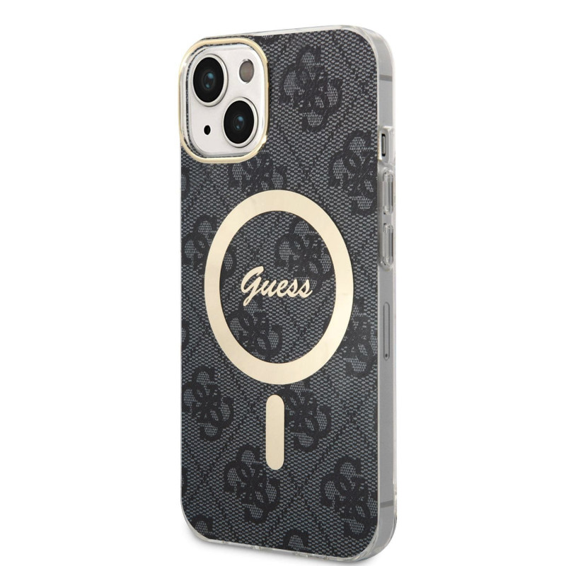Guess IML 4G MagSafe pouzdro pro iPhone 15 černá