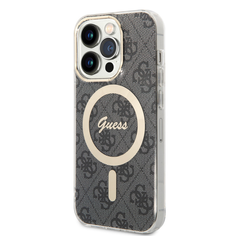 Guess IML 4G MagSafe pouzdro pro iPhone 15 Pro černá