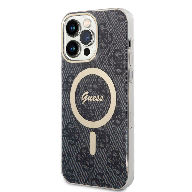 Guess IML 4G MagSafe pouzdro pro iPhone 15 Pro Max černá