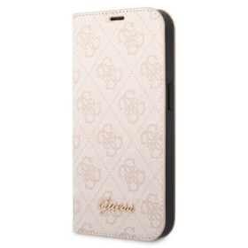 Guess PC/TPU 4G Metal Camera Outline Book Case for iPhone 14 Plus pink