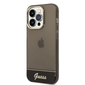 Guess PC/TPU Camera Outline Translucent Case for iPhone 14 Pro Max black