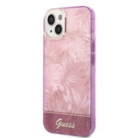 Guess PC/TPU Jungle Case for iPhone 14 Plus pink
