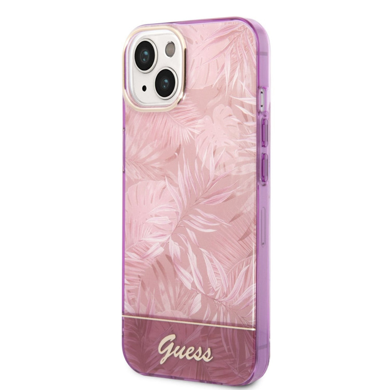 Guess PC/TPU Jungle pouzdro pro iPhone 14 Plus růžová