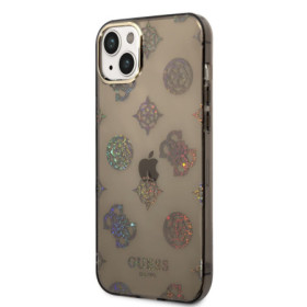 Guess PC/TPU Peony Glitter pouzdro pro iPhone 14 Plus černá