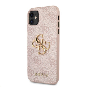 Guess PU 4G Metal Logo pouzdro pro iPhone 11 růžová