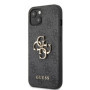 Guess PU 4G Metal Logo puzdro pre iPhone 13 šedá