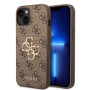 Guess PU 4G Metal Logo Case for iPhone 15 Plus braun