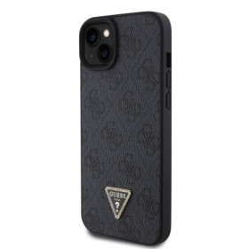 Guess PU 4G Strass Triangle Metal Logo Case for iPhone 15 Plus schwarz