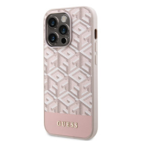 Guess PU G Cube MagSafe pouzdro pro iPhone 13 Pro Max růžová