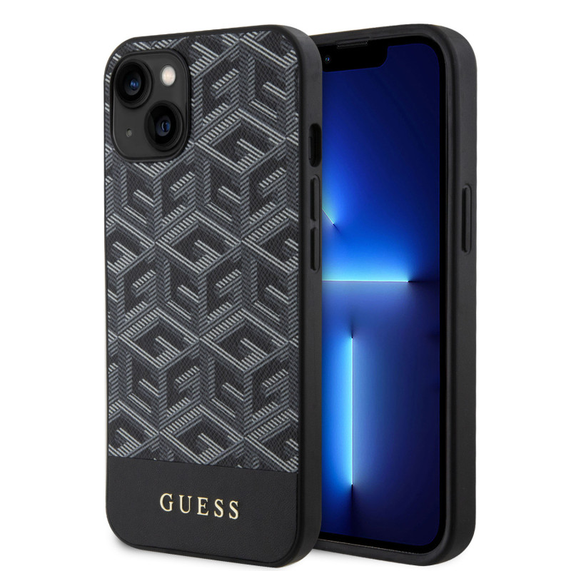 Guess PU G Cube MagSafe Case for iPhone 15 black