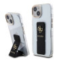 Guess PU Grip Stand 4G Metal Logo pouzdro pro iPhone 15 černá