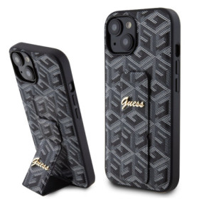 Guess PU Grip Stand G Cube pouzdro pro iPhone 15 černá