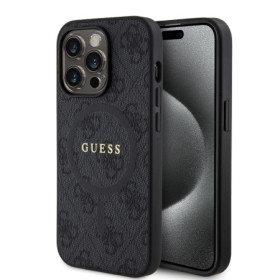 Guess PU Leather 4G Colored Ring MagSafe pouzdro pro iPhone 14 Pro černá