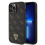 Guess PU Leather 4G Triangle Metal Logo Case for iPhone 13 Pro Max schwarz