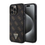 Guess PU Leather 4G Triangle Metal Logo pouzdro pro iPhone 15 Pro Max černá